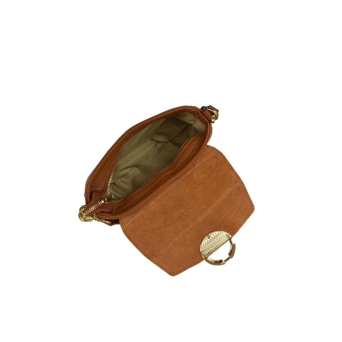 Geanta de umar din piele naturala Chiara Canotti CC1609, Cognac, #4, Bagsy