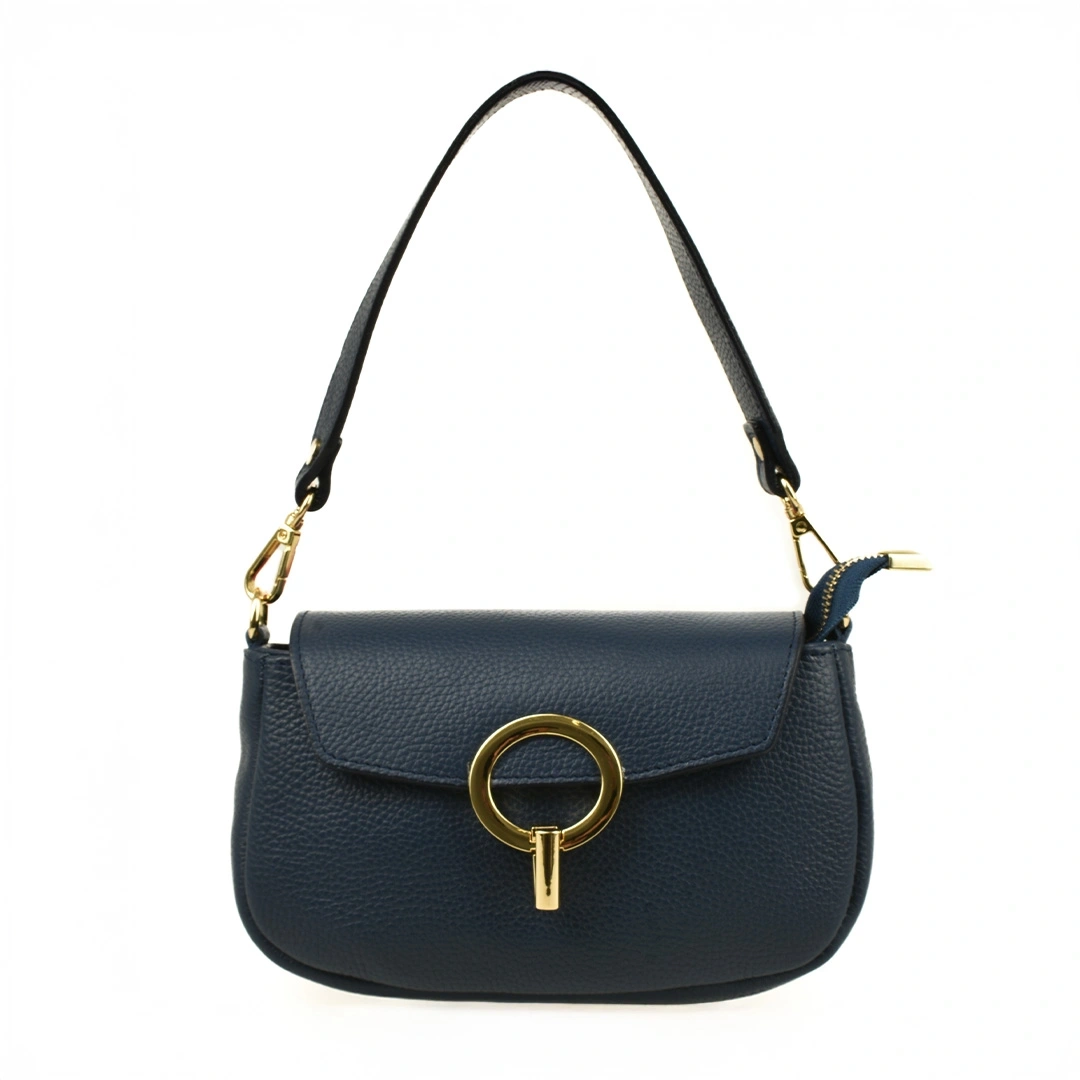 Geanta de umar din piele naturala Chiara Canotti CC1609, Albastru, #1, Bagsy