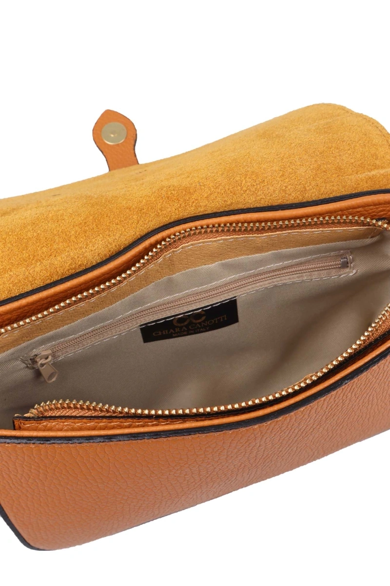 Geanta de umar din piele naturala Chiara Canotti CC1610, Cognac, #3, Bagsy