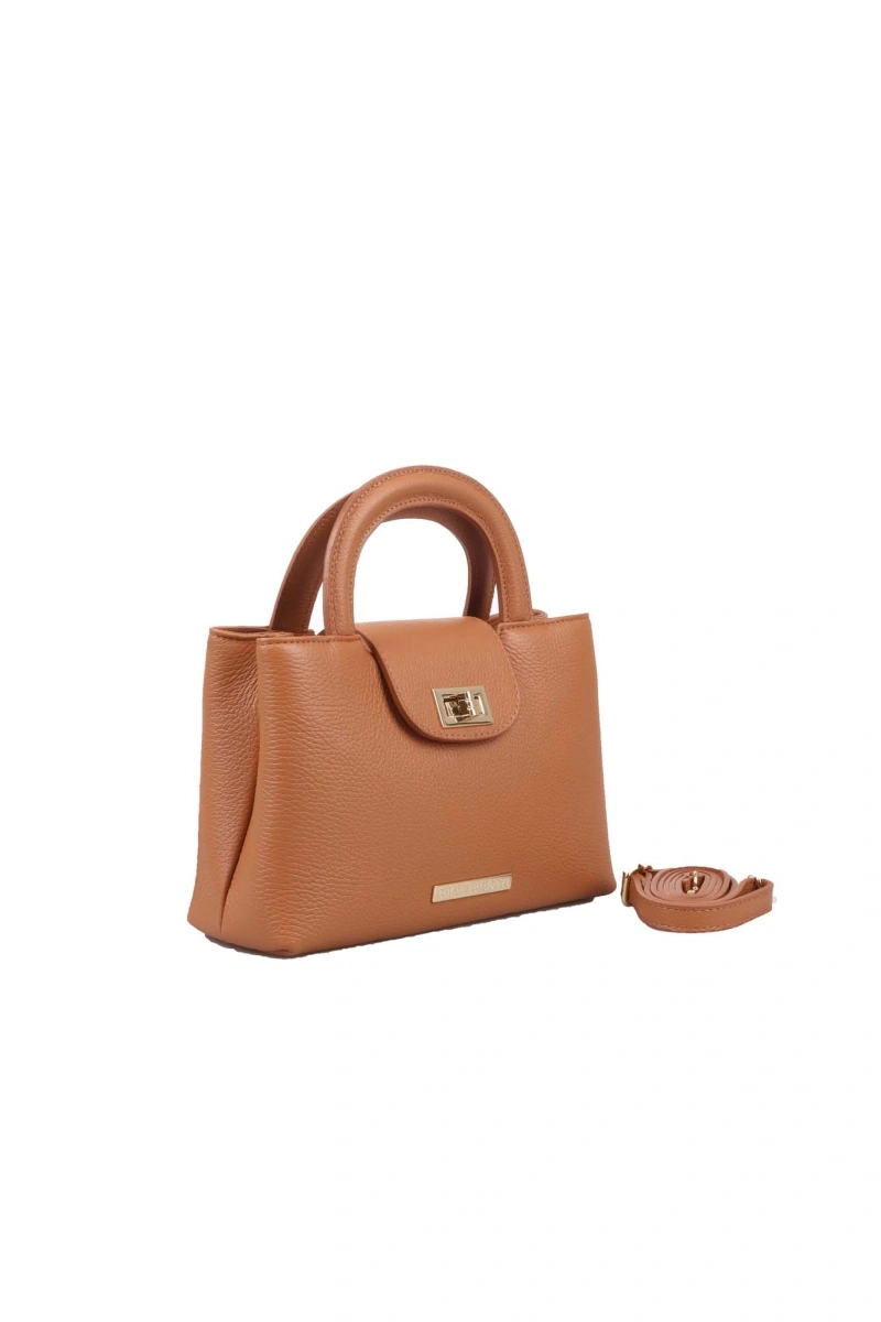 Geanta de umar din piele naturala Chiara Canotti CC1612, Cognac, #2, Bagsy