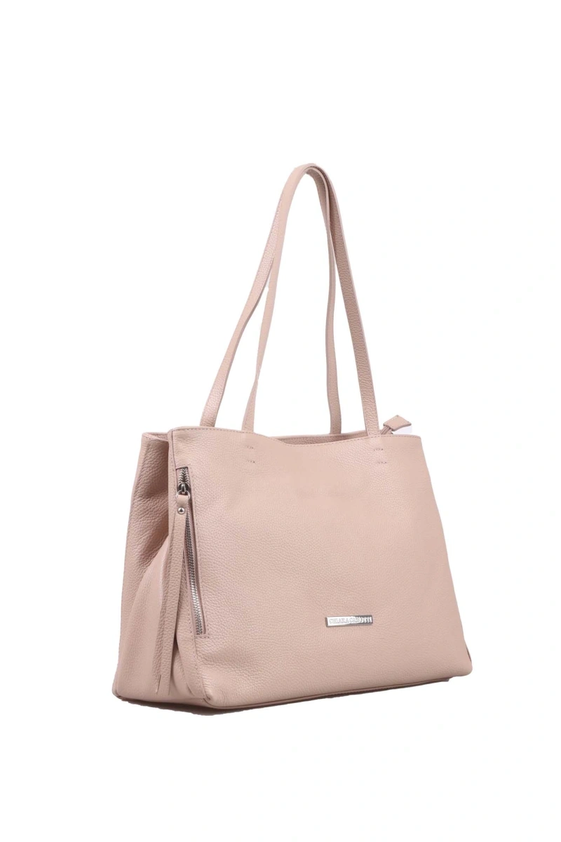 Geanta de umar din piele naturala Chiara Canotti CC1614, Roz prafuit, #2, Bagsy