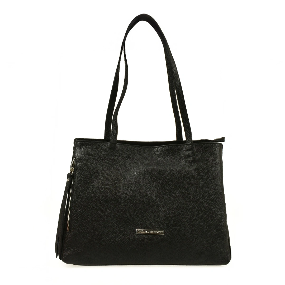 Geanta de umar din piele naturala Chiara Canotti CC1614, Negru, #1, Bagsy