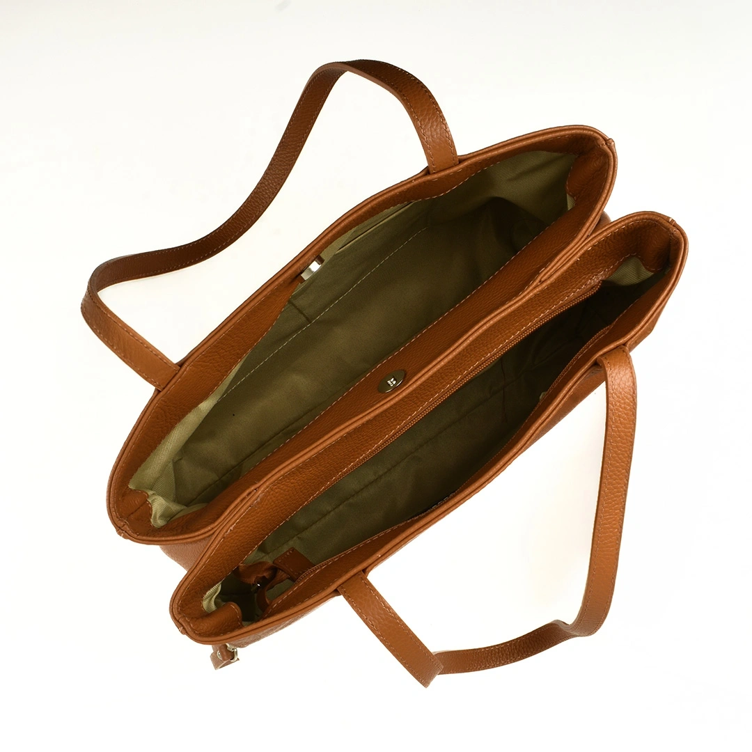 Geanta de umar din piele naturala Chiara Canotti CC1614, Cognac, #4, Bagsy