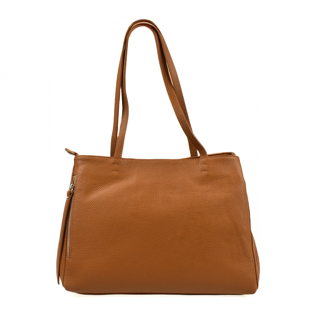 Geanta de umar din piele naturala Chiara Canotti CC1614, Cognac, #3, Bagsy