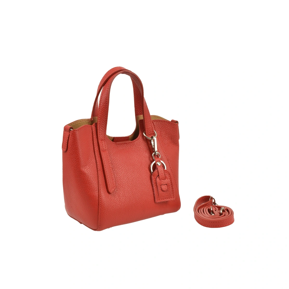 Geanta de umar din piele naturala Chiara Canotti CC1616, Rosu, #2, Bagsy