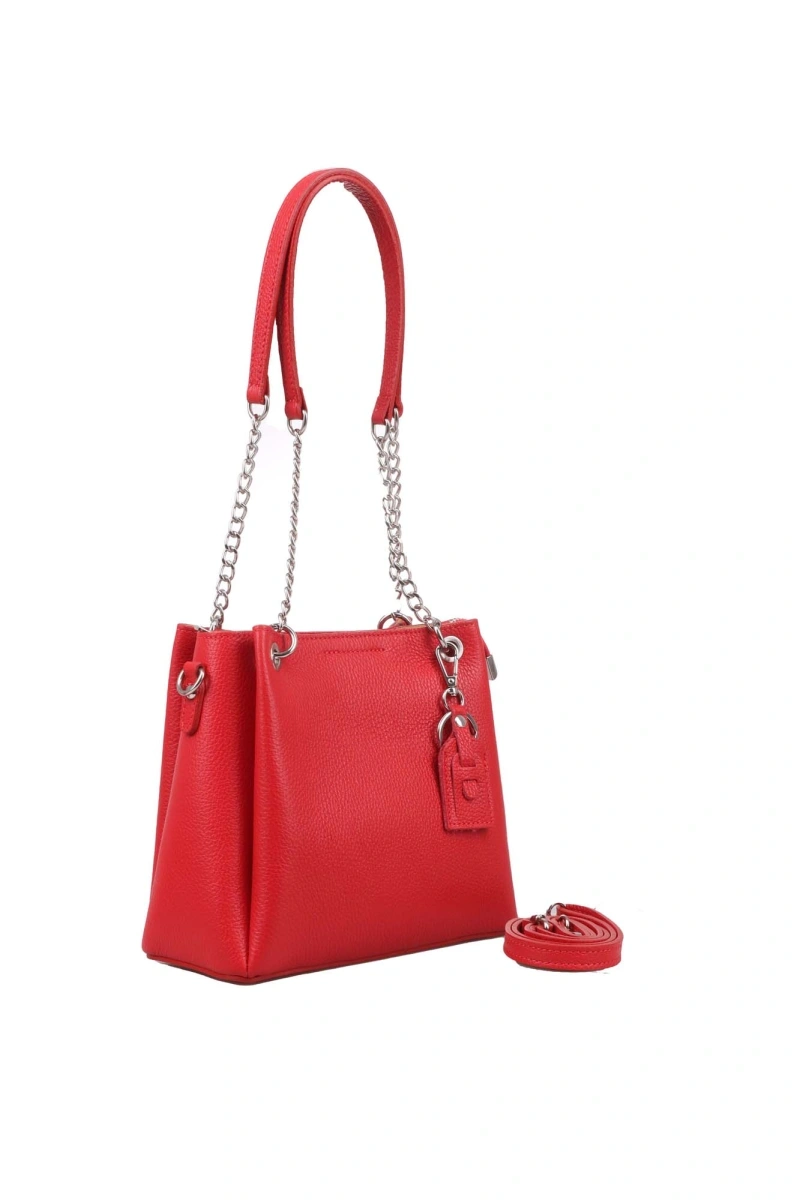 Geanta de umar din piele naturala Chiara Canotti CC1617, Rosu, #2, Bagsy