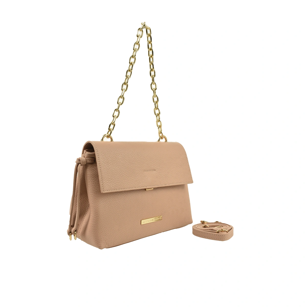 Geanta de umar din piele naturala Antonia Moretti AM1569, Roz prafuit, #2, Bagsy