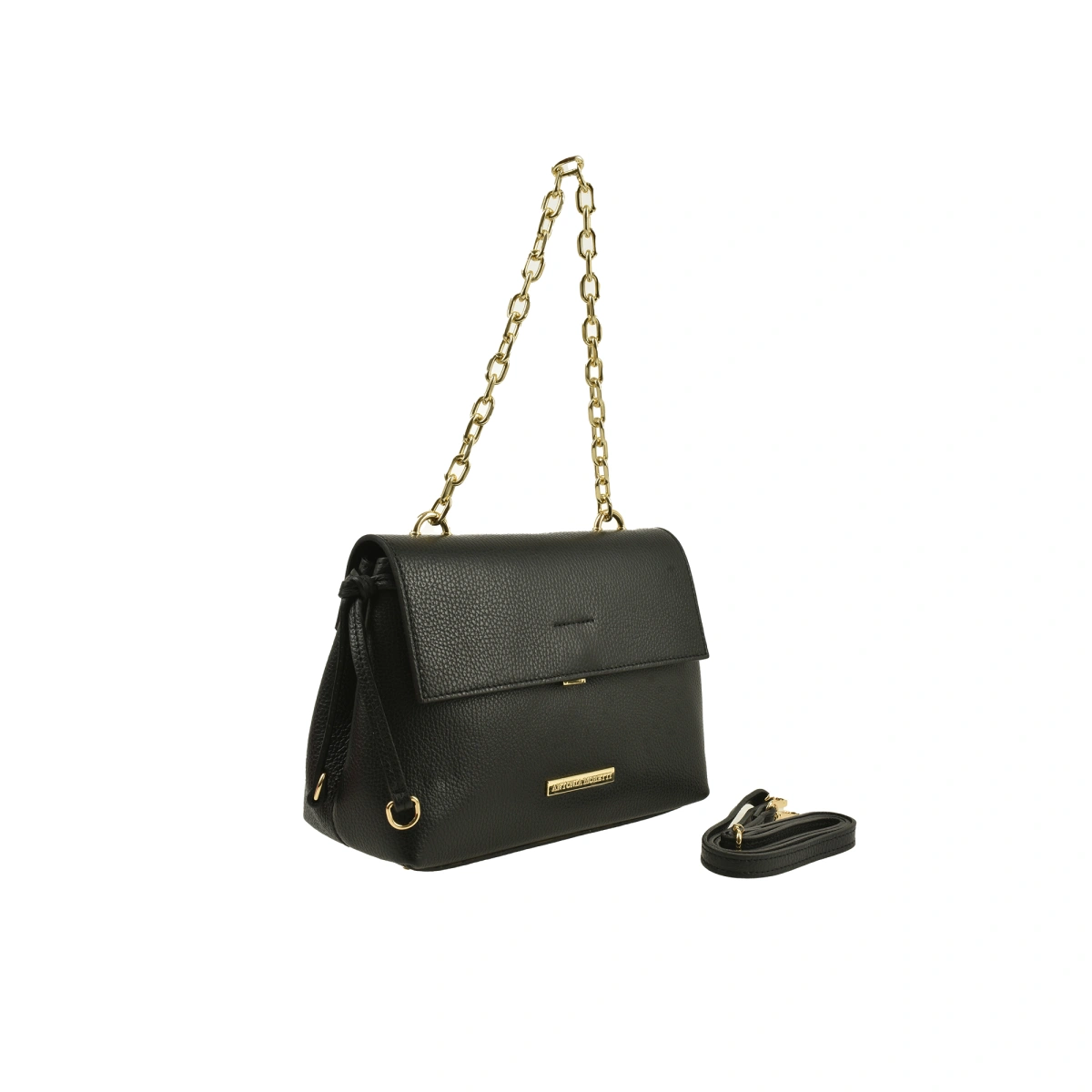 Geanta de umar din piele naturala Antonia Moretti AM1569, Negru, #3, Bagsy