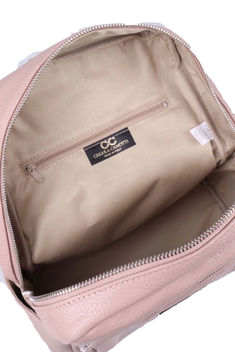 Rucsac dama din piele naturala Chiara Canotti CC1619, Roz prafuit, #4, Bagsy