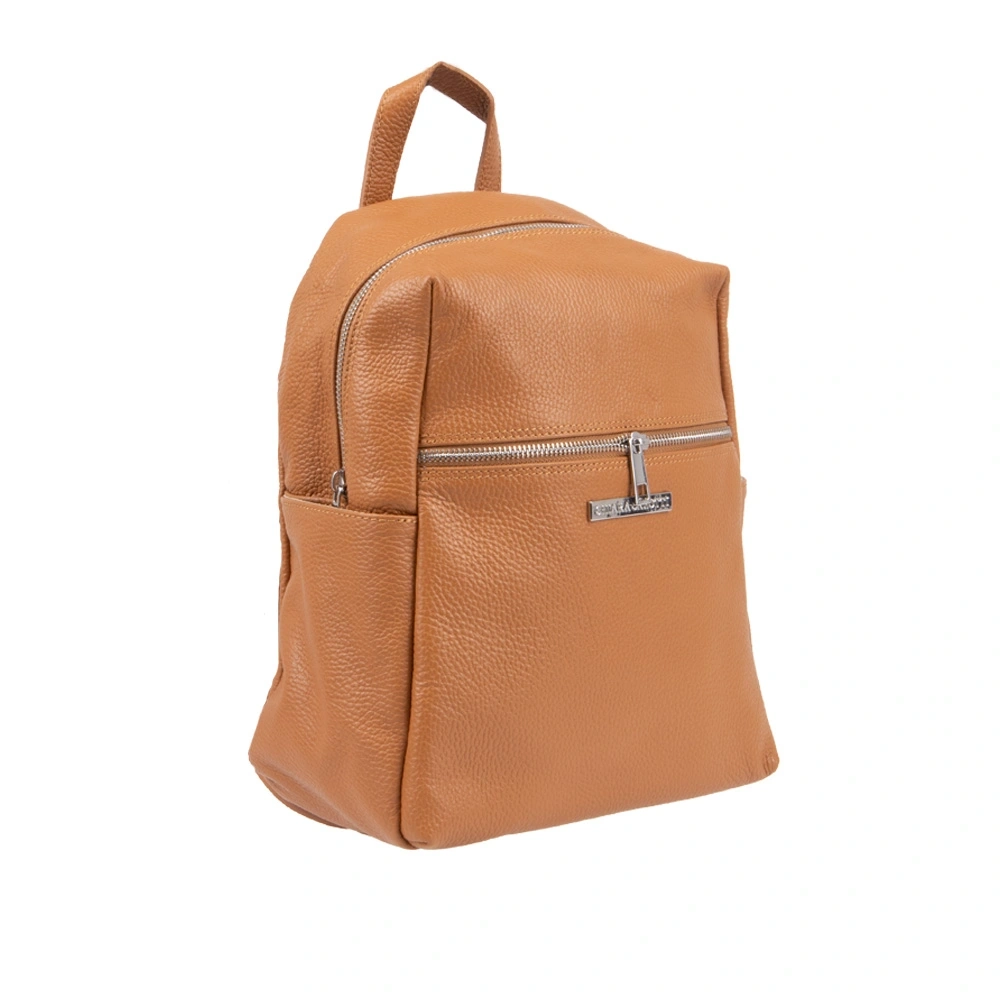 Rucsac dama din piele naturala Chiara Canotti CC1620, Cognac, #3, Bagsy