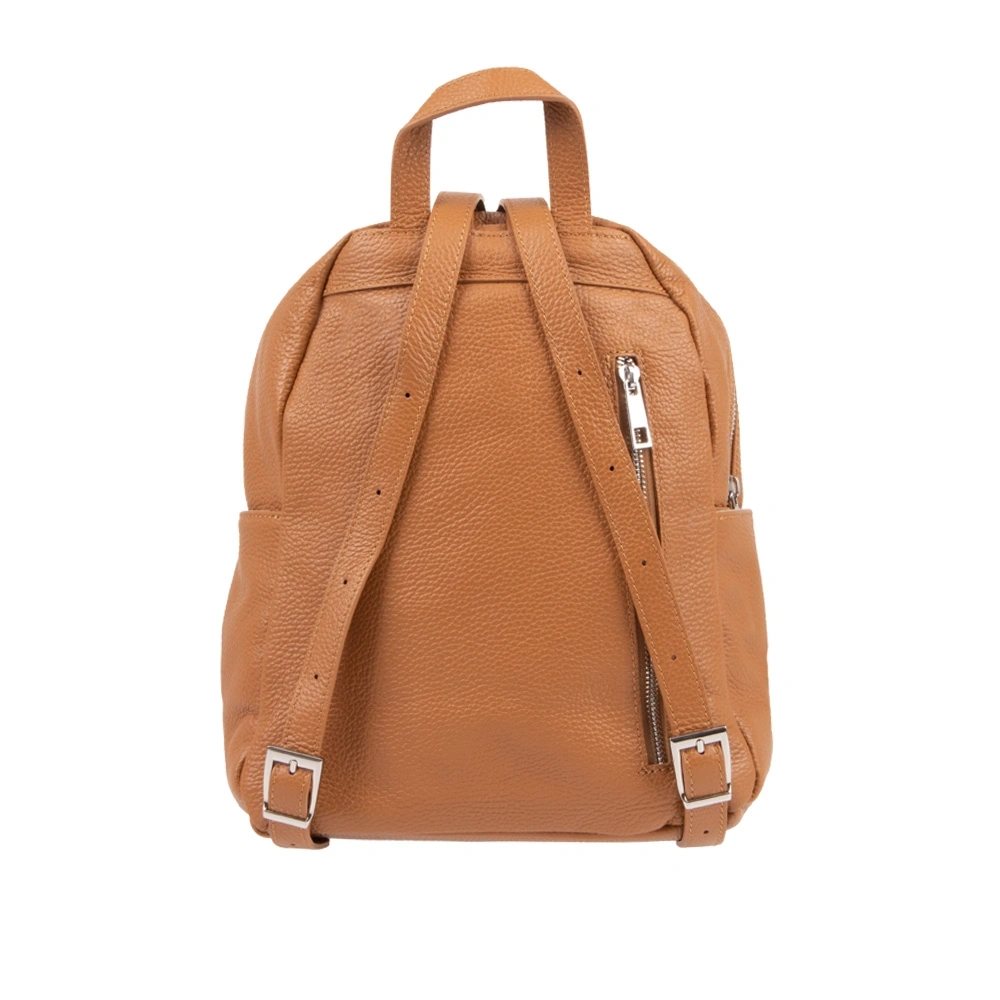 Rucsac dama din piele naturala Chiara Canotti CC1620, Cognac, #2, Bagsy