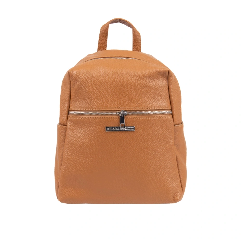 Rucsac dama din piele naturala Chiara Canotti CC1620, Cognac, #1, Bagsy