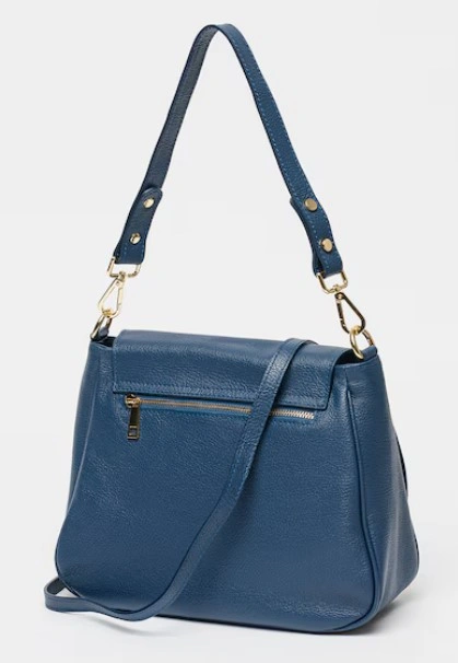 Geanta de umar din piele naturala Chiara Canotti CC1623, Albastru, #2, Bagsy