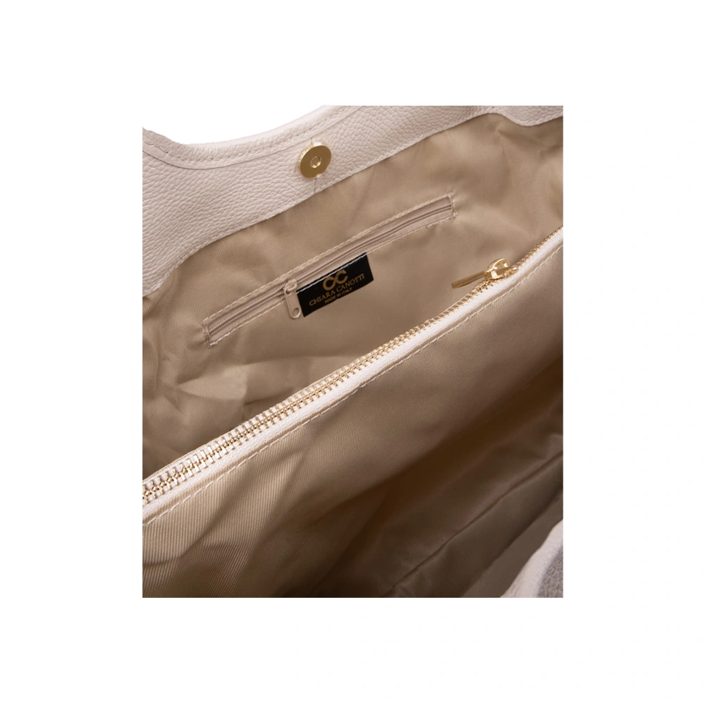 Geanta de umar din piele naturala Chiara Canotti CC1627, Bej, #4, Bagsy