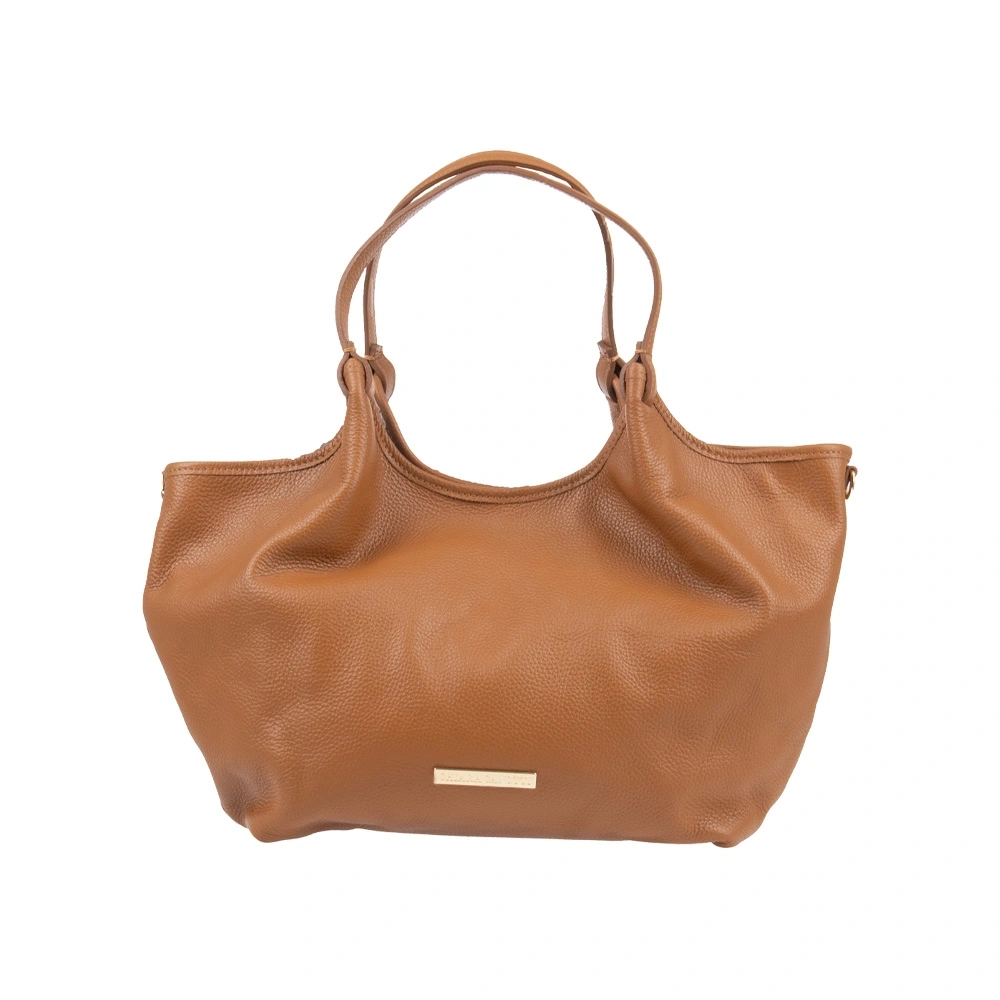 Geanta de umar din piele naturala Chiara Canotti CC1627, Cognac, #1, Bagsy