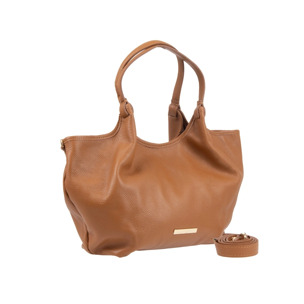 Geanta de umar din piele naturala Chiara Canotti CC1627, Cognac, #3, Bagsy