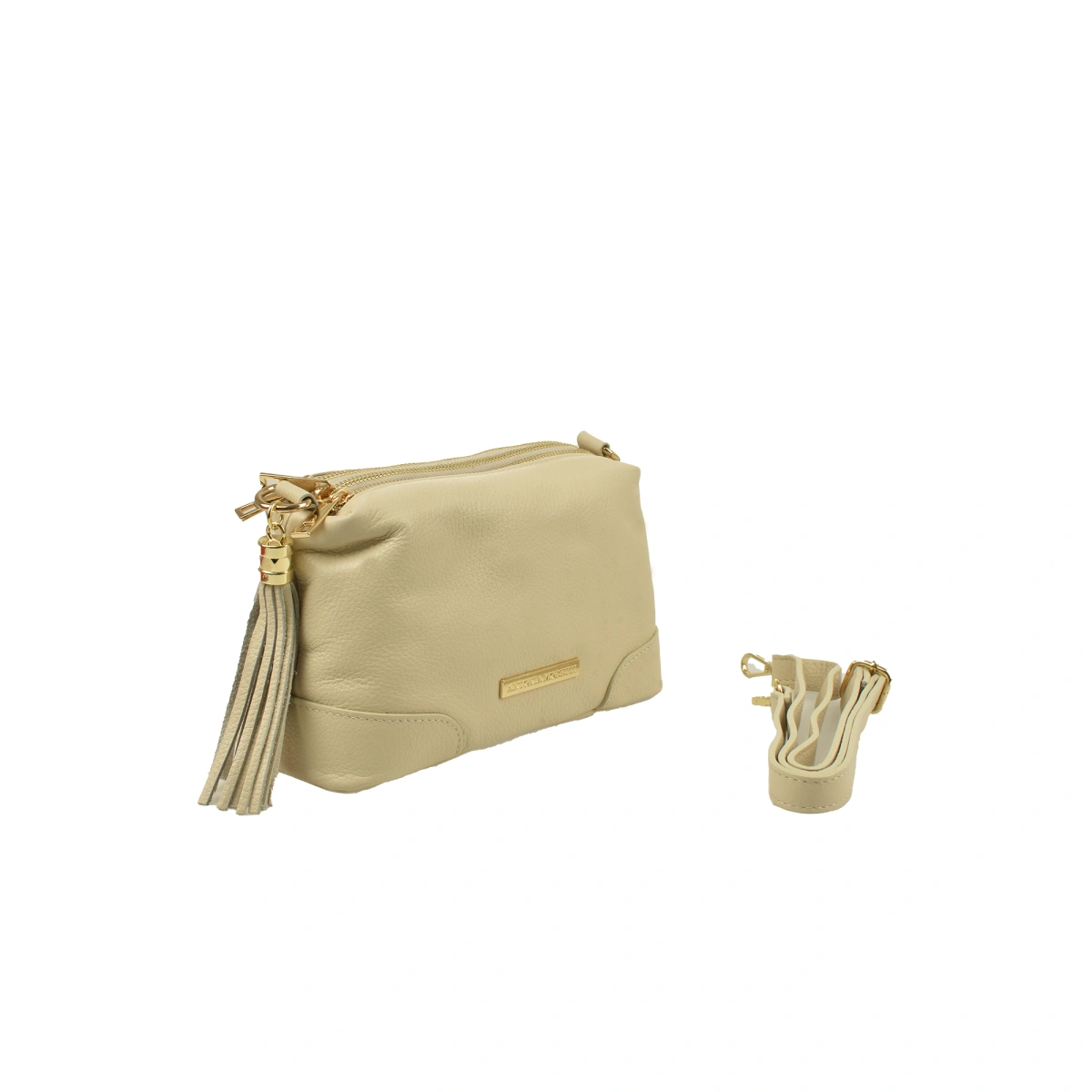 Geanta de umar din piele naturala Antonia Moretti AM1571, Bej, #2, Bagsy