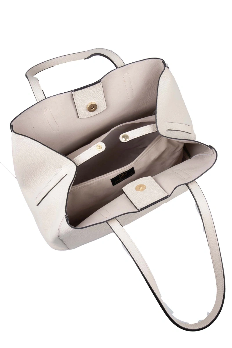 Geanta de umar din piele naturala Chiara Canotti CC1633, Bej, #3, Bagsy