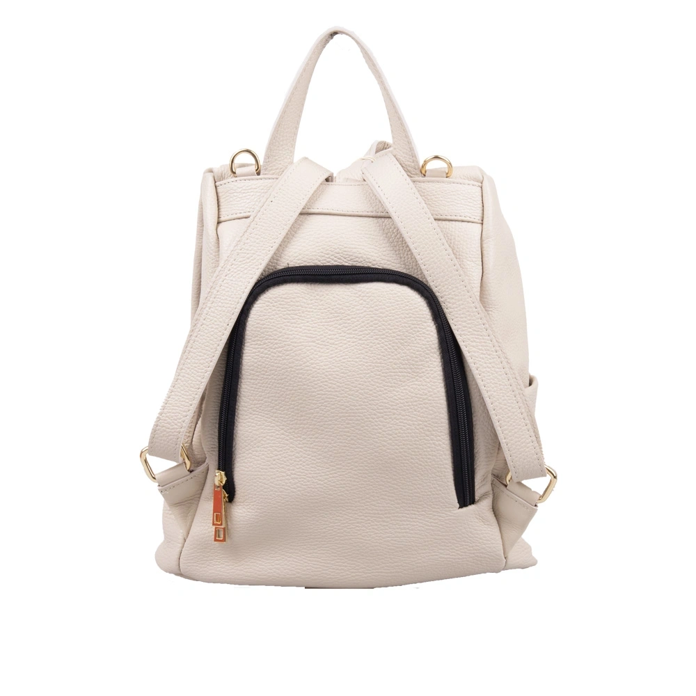 Rucsac dama din piele naturala Chiara Canotti CC1634, Bej, #2, Bagsy