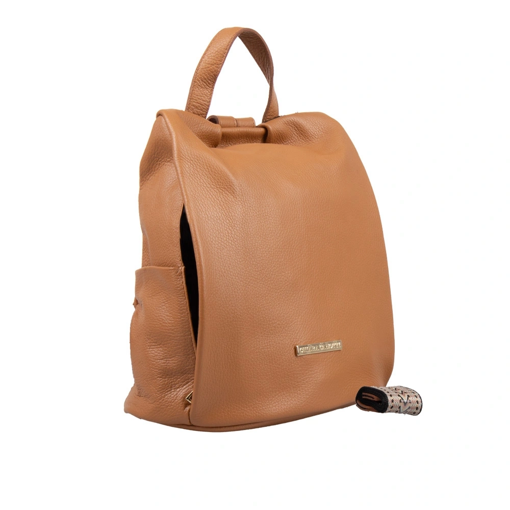 Rucsac dama din piele naturala Chiara Canotti CC1634, Cognac, #3, Bagsy