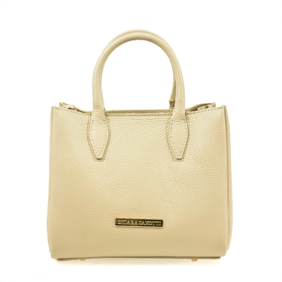 Geanta de mana din piele naturala Chiara Canotti CC1636, Bej, #1, Bagsy