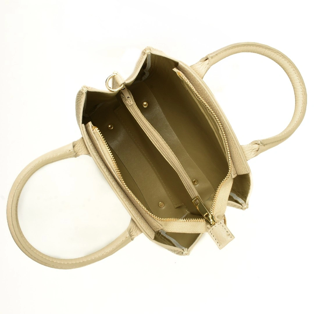 Geanta de mana din piele naturala Chiara Canotti CC1636, Bej, #4, Bagsy