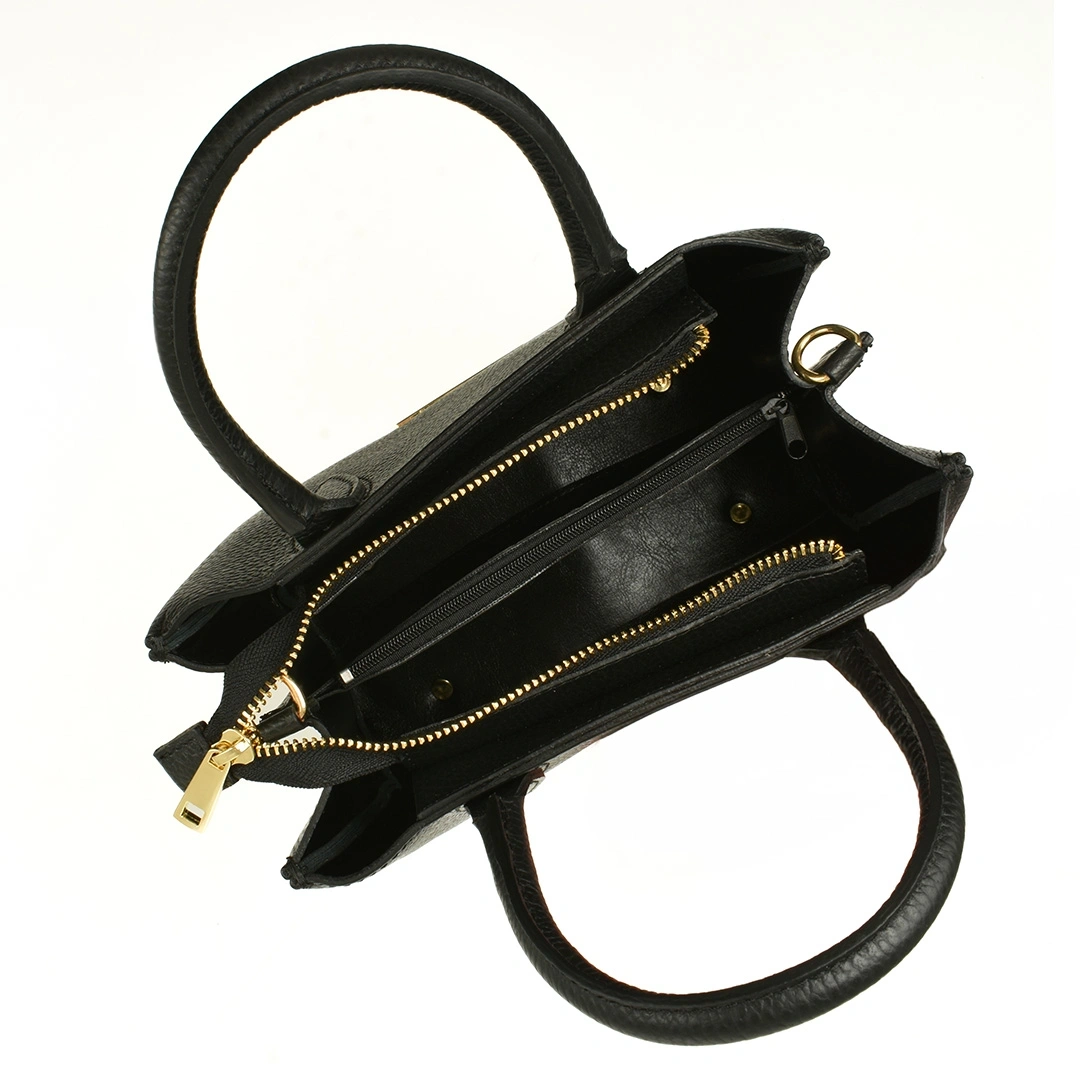 Geanta de mana din piele naturala Chiara Canotti CC1636, Negru, #4, Bagsy