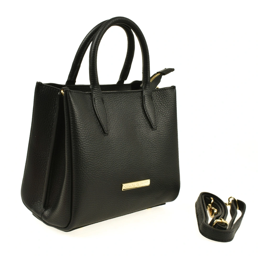 Geanta de mana din piele naturala Chiara Canotti CC1636, Negru, #2, Bagsy