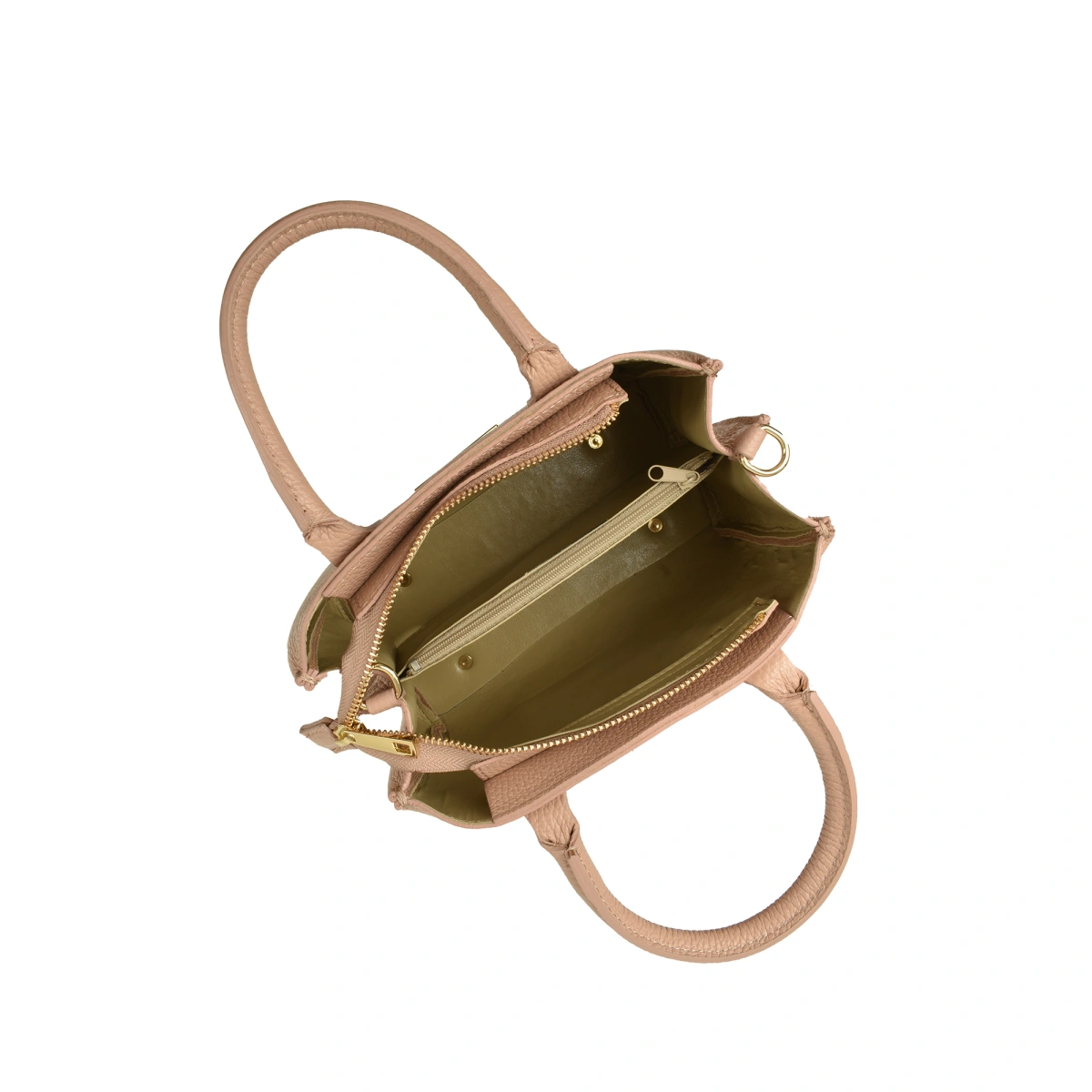 Geanta de mana din piele naturala Chiara Canotti CC1636, Roz prafuit, #4, Bagsy