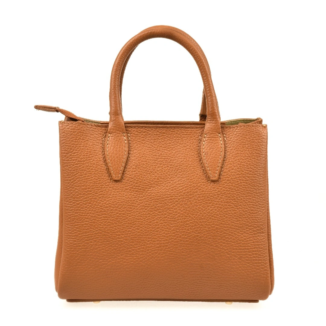 Geanta de mana din piele naturala Chiara Canotti CC1636, Cognac, #3, Bagsy