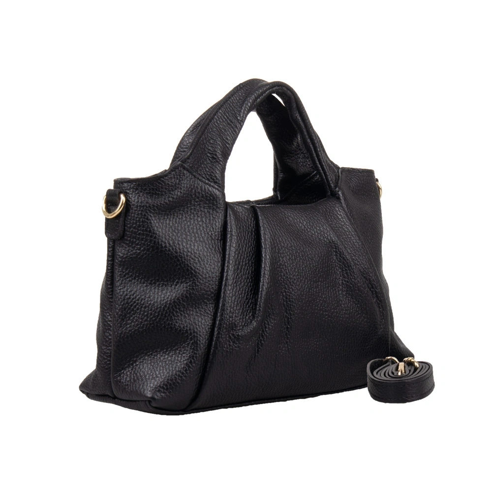 Geanta de umar din piele naturala Antonia Moretti AM1576, Negru, #2, Bagsy