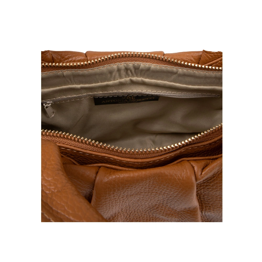 Geanta de umar din piele naturala Antonia Moretti AM1576, Cognac, #3, Bagsy