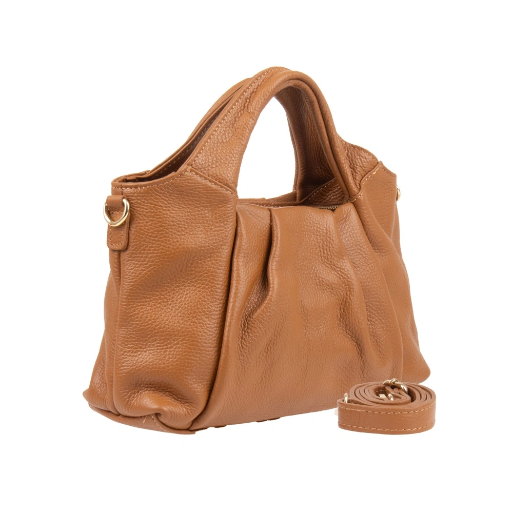 Geanta de umar din piele naturala Antonia Moretti AM1576, Cognac, #2, Bagsy