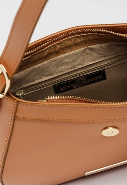 Geanta de umar din piele naturala Antonia Moretti AM1577, Cognac, #3, Bagsy