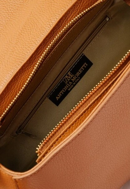 Geanta de umar din piele naturala Antonia Moretti AM1578, Cognac, #4, Bagsy
