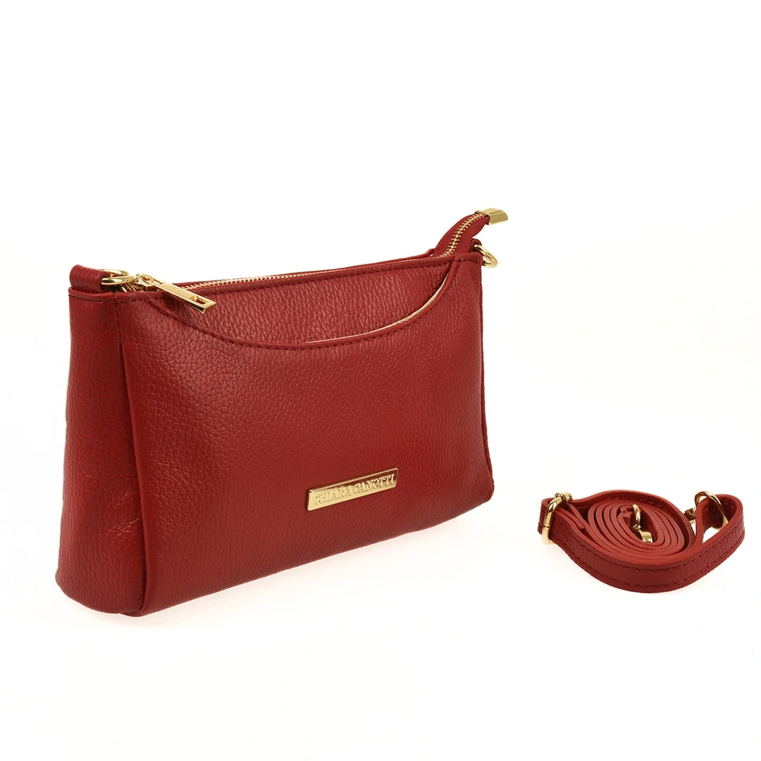 Geanta de umar din piele naturala Chiara Canotti CC1645, Rosu, #2, Bagsy