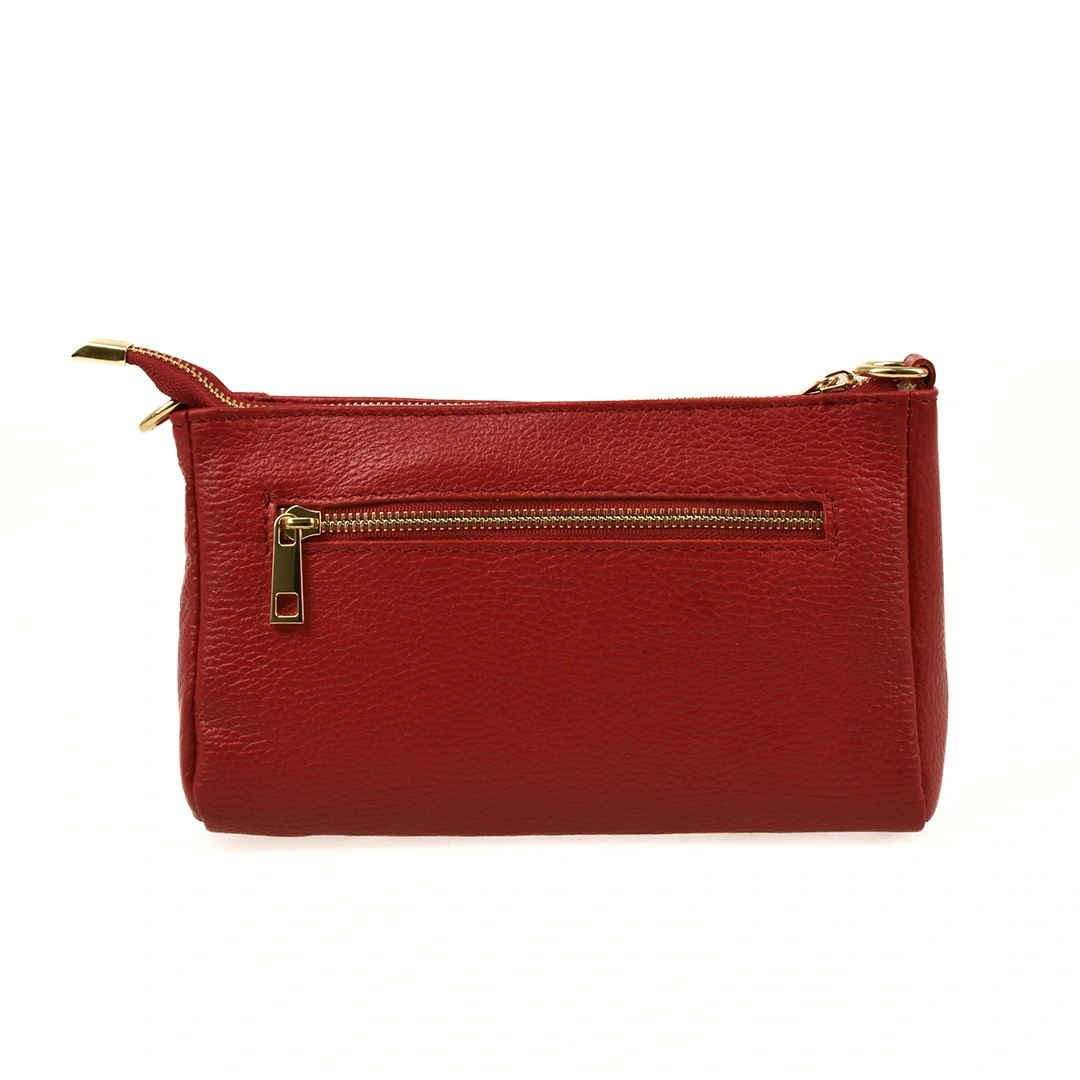 Geanta de umar din piele naturala Chiara Canotti CC1645, Rosu, #3, Bagsy