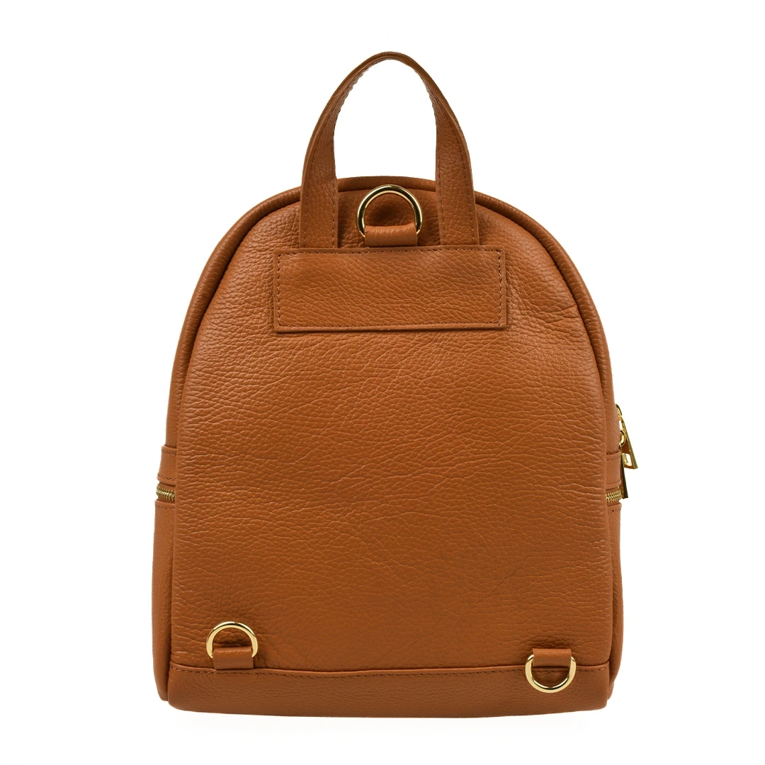 Rucsac dama din piele naturala Antonia Moretti AM1579, Cognac, #3, Bagsy