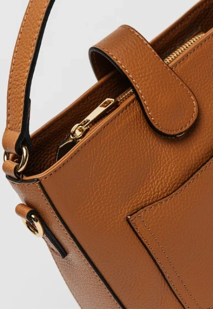 Geanta de umar din piele naturala Chiara Canotti CC1650, Cognac, #3, Bagsy