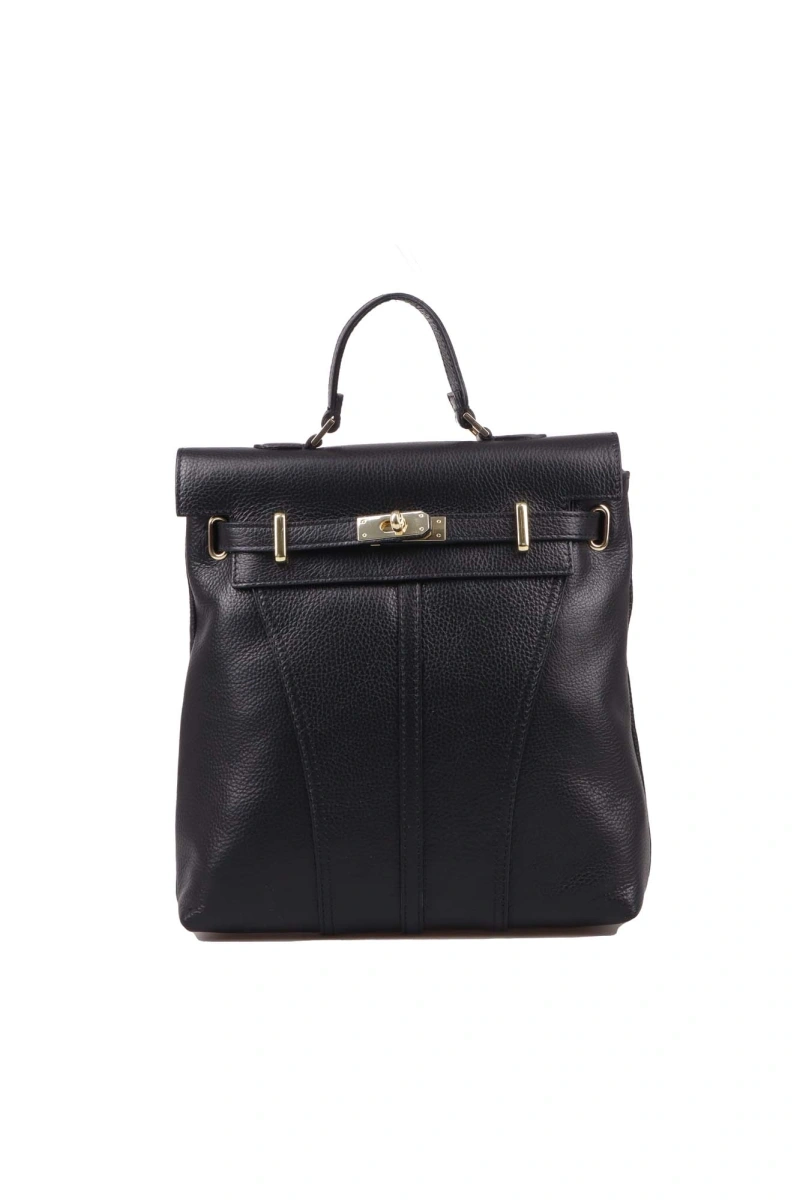 Rucsac dama din piele naturala Chiara Canotti CC1655, Negru, #1, Bagsy