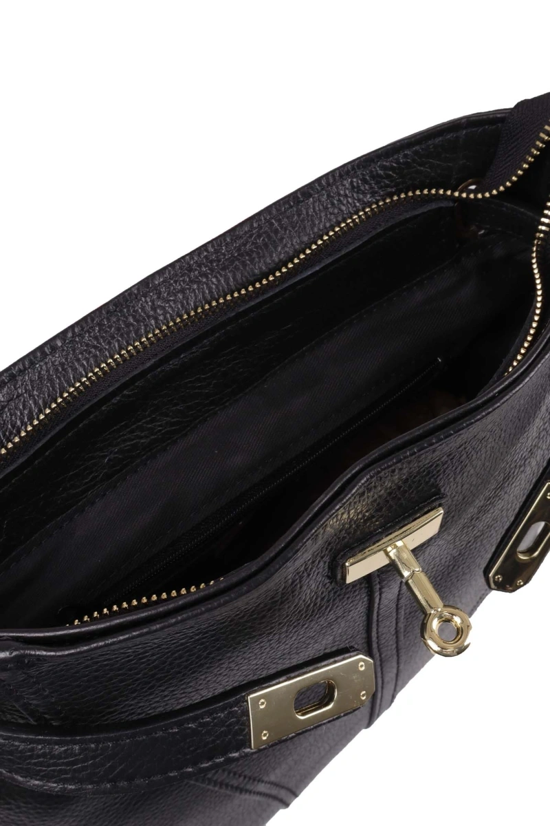 Rucsac dama din piele naturala Chiara Canotti CC1655, Negru, #5, Bagsy