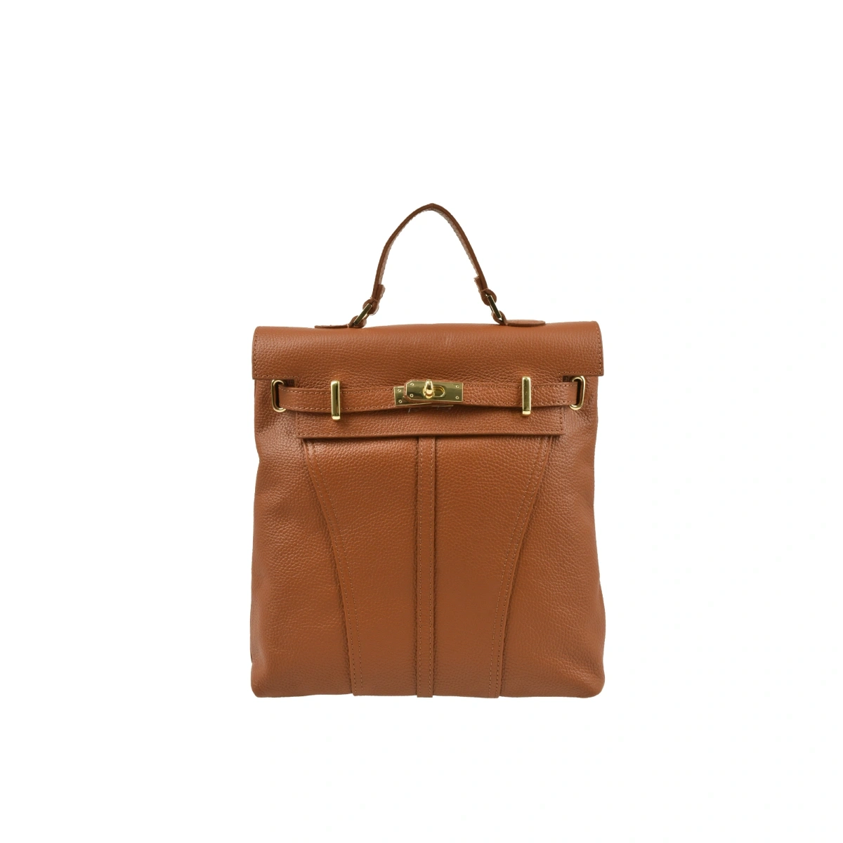 Rucsac dama din piele naturala Chiara Canotti CC1655, Cognac, #1, Bagsy