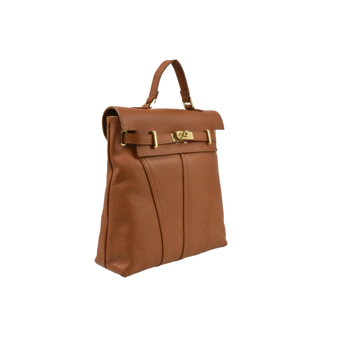 Rucsac dama din piele naturala Chiara Canotti CC1655, Cognac, #2, Bagsy