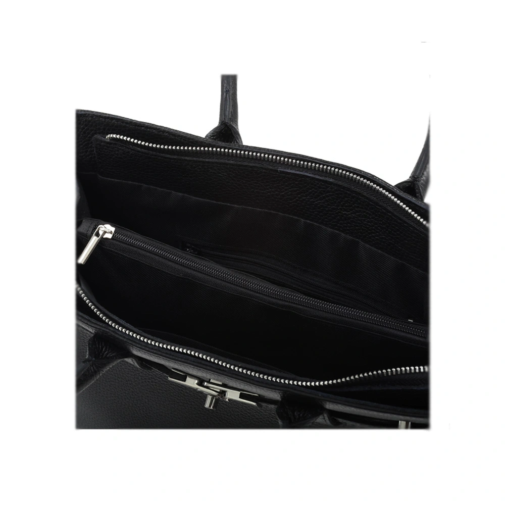 Geanta de mana din piele naturala Antonia Moretti AM1583, Negru, #3, Bagsy