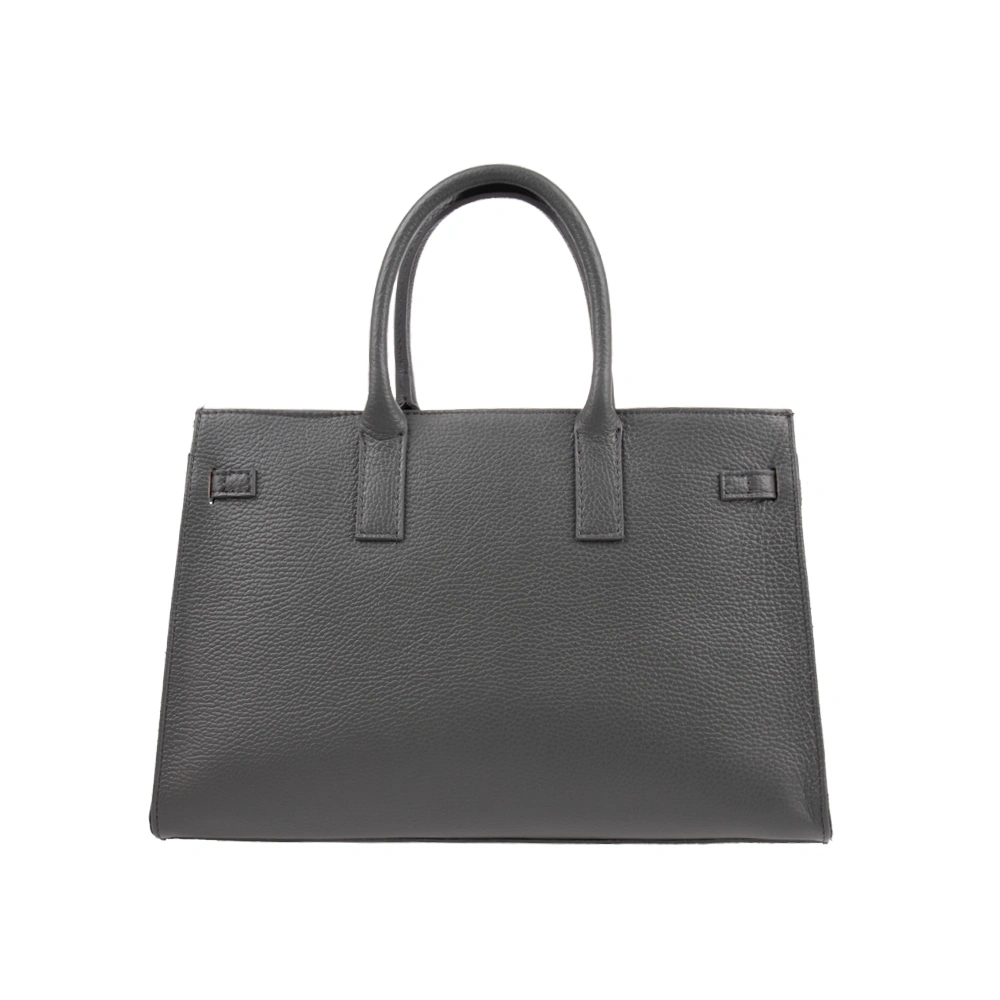 Geanta de mana din piele naturala Antonia Moretti AM1583, Gri, #3, Bagsy