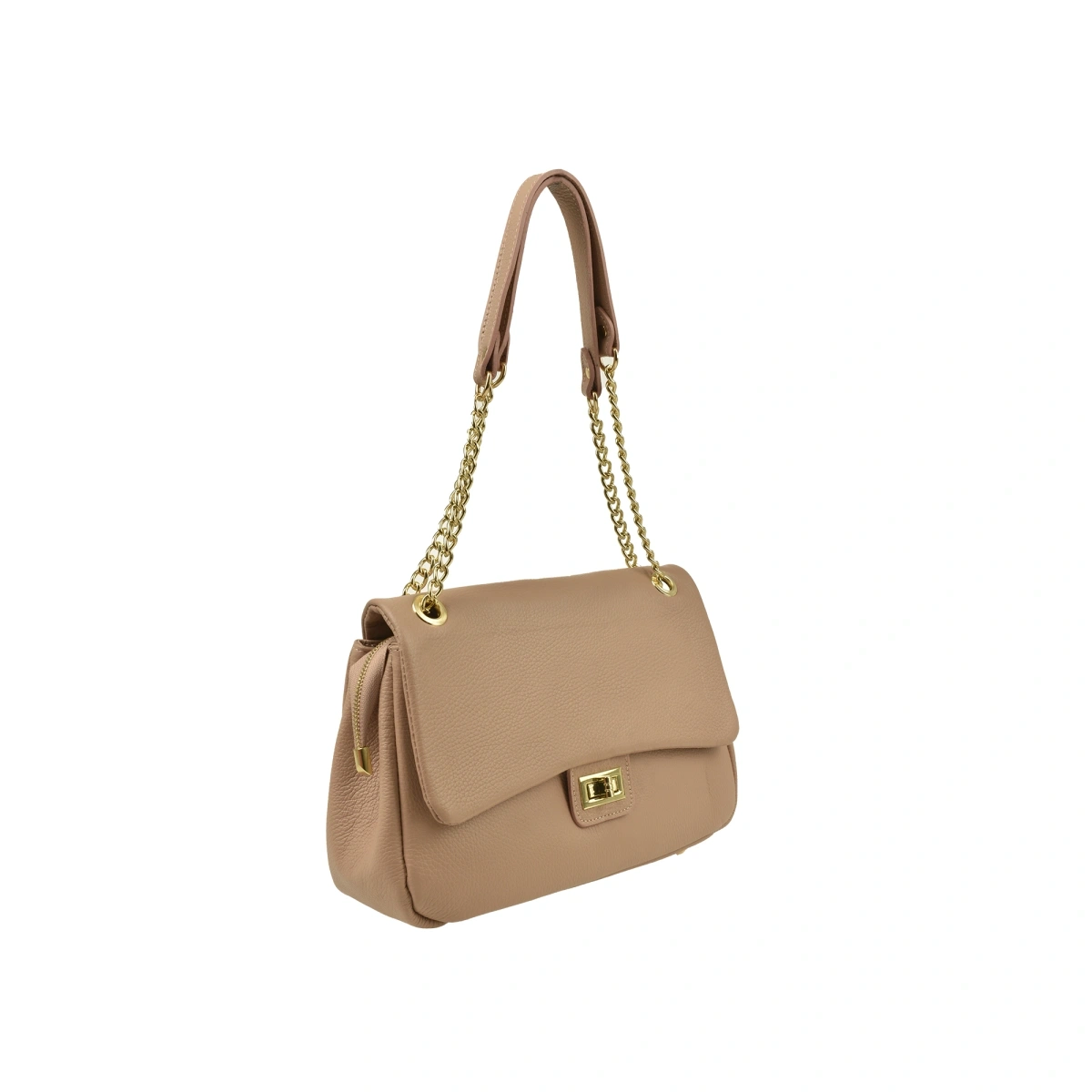 Geanta de umar din piele naturala Chiara Canotti CC1584, Roz prafuit, Nr. 2, Bagsy