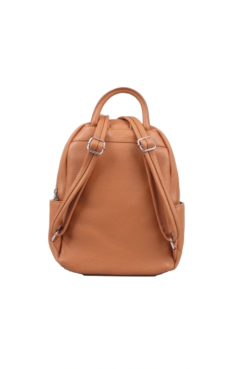 Rucsac dama din piele naturala Chiara Canotti CC1585, Cognac, #3, Bagsy