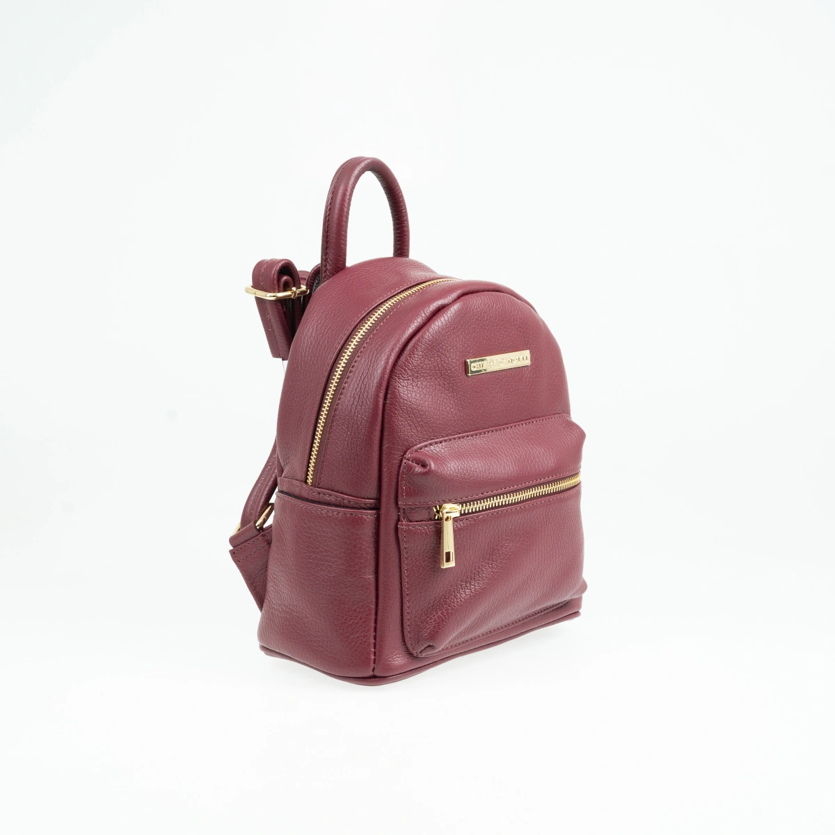 Rucsac dama din piele naturala Chiara Canotti CC1495, Visiniu, #2, Bagsy