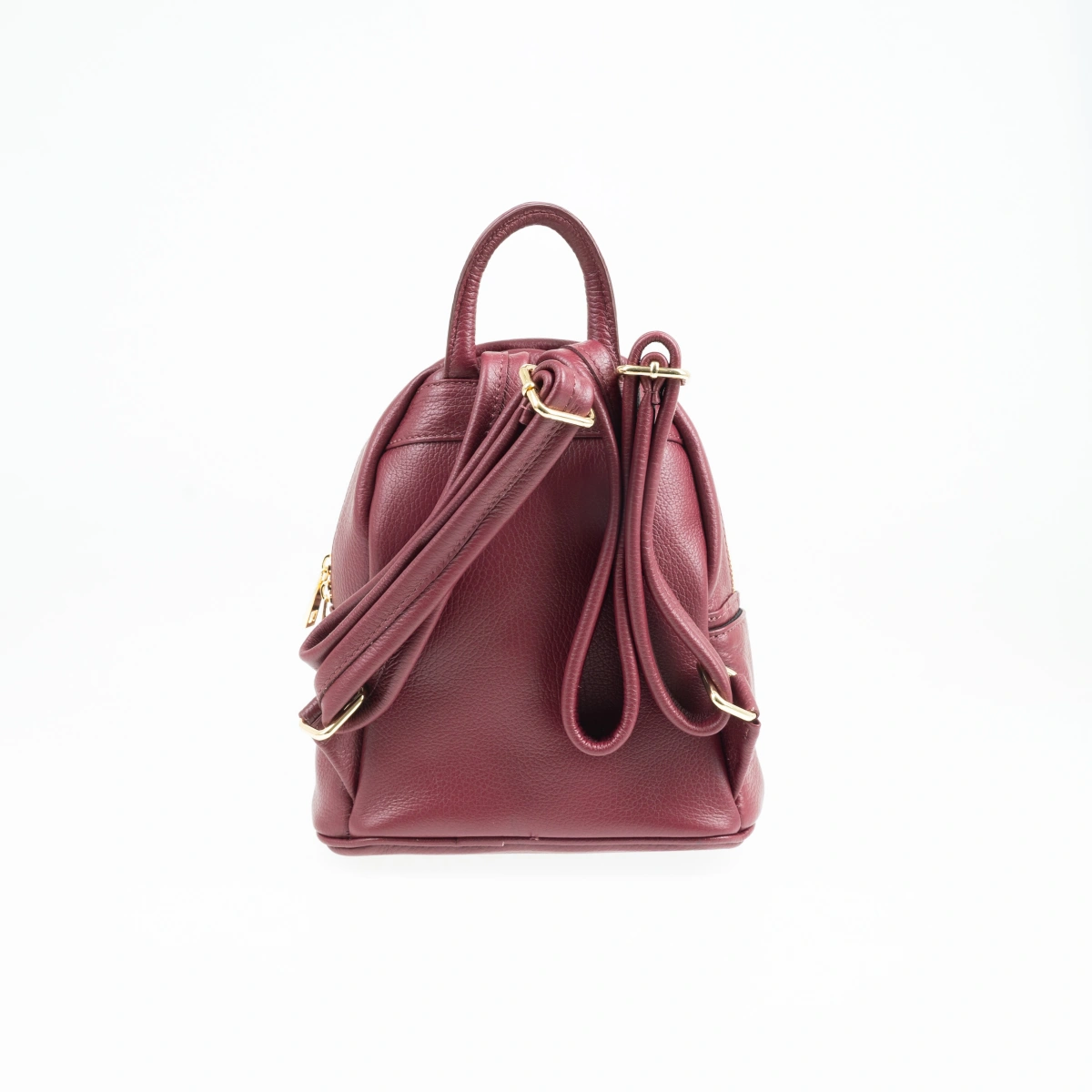 Rucsac dama din piele naturala Chiara Canotti CC1495, Visiniu, #3, Bagsy