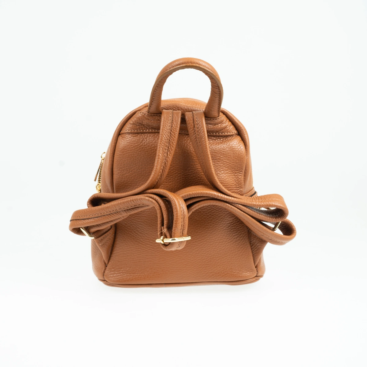 Rucsac dama din piele naturala Chiara Canotti CC1495, Cognac, #3, Bagsy